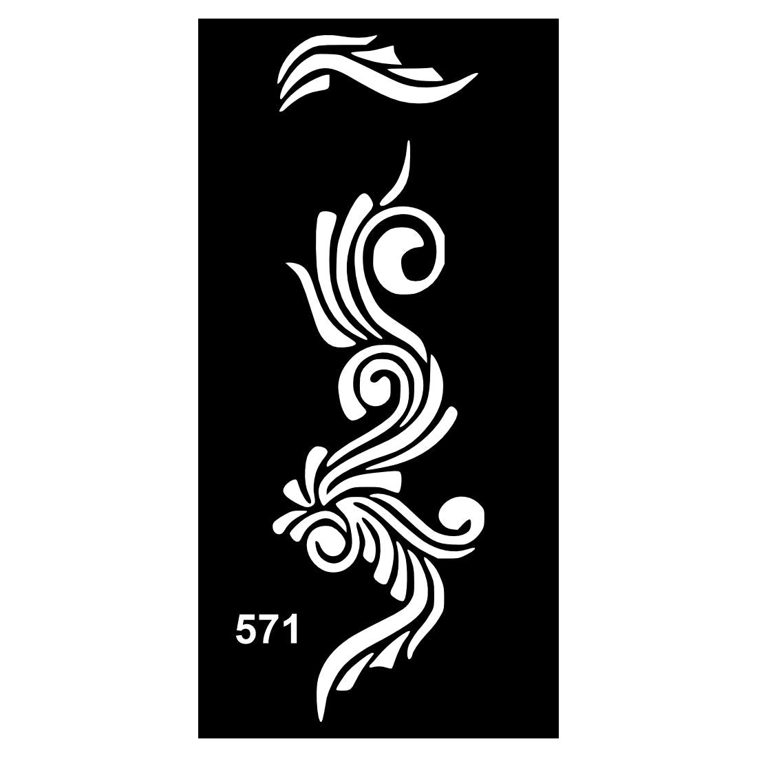 Graceful Hand Mehndi Stencil Design Stickers with a Balanced Aesthetic