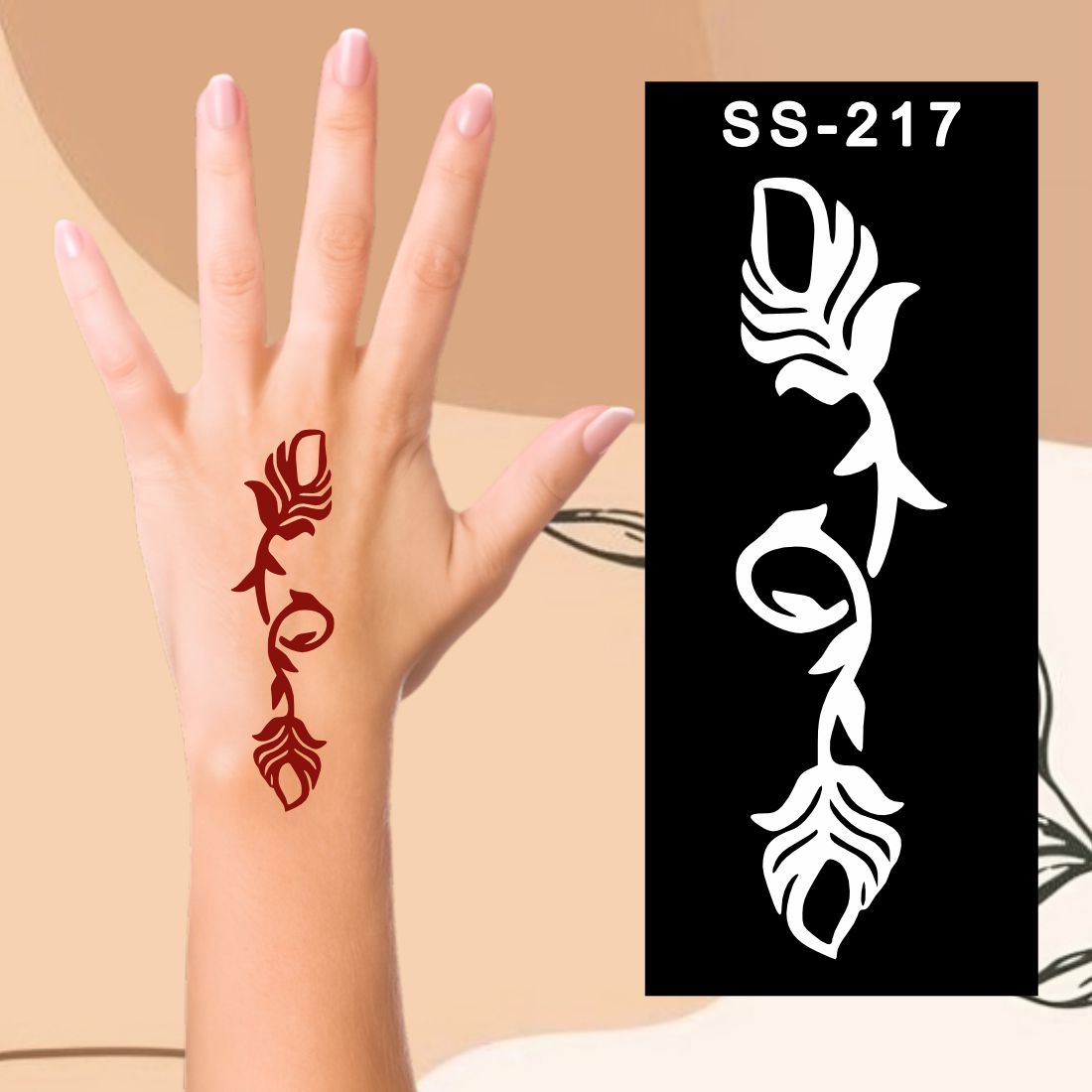 Floral Mehndi Stickers  Beautiful Patterns for Little Hands Kids can decorate notebooks, drawings, or school projects with Stencil stickers