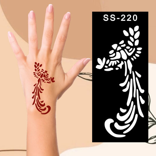 Temporary Henna Stickers  Artistic Fun for Kids |Kids can decorate notebooks, drawings, or school projects with Stencil stickers