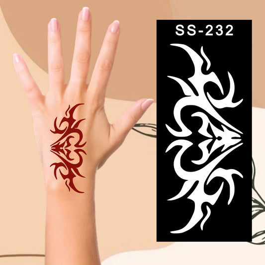 Reusable Henna Stickers  Eco-Friendly Art for Children Kids can decorate notebooks, drawings, or school projects with Stencil stickers