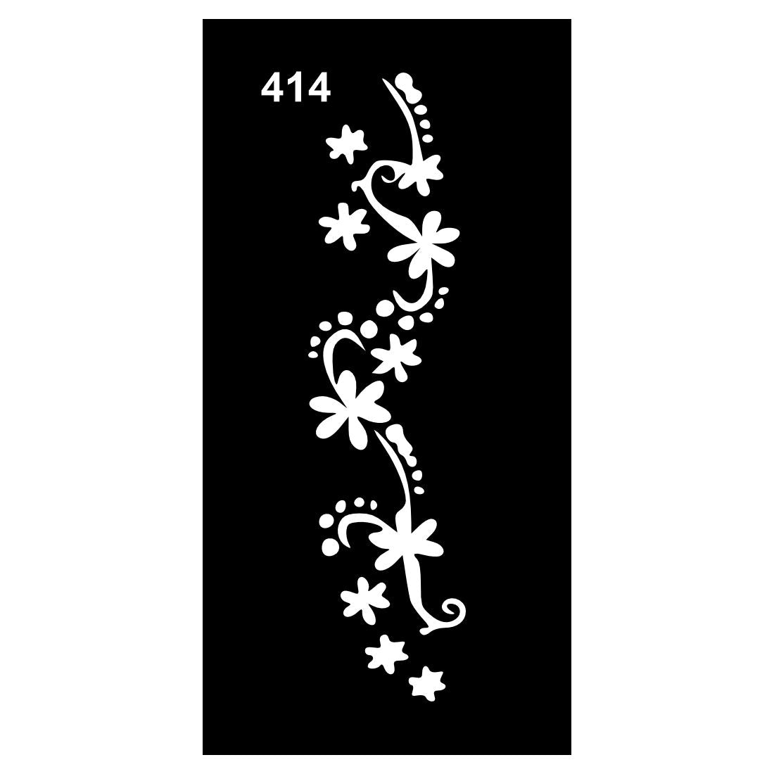 Classic Mehndi Patterns with Floral and Leafy Designs Stencil For Kids & Adults Both Sticker