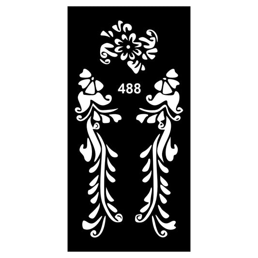 DIY Mehndi Stencil Fun Kit with Floral and Swirl Designs For Kids & Adults Both Sticker