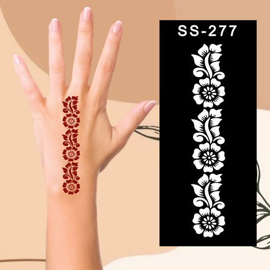 Artistic Mehndi Hand Design Sticker for Girls and Boys to Enjoy Kids can decorate notebooks, drawings, or school projects with Stencil stickers
