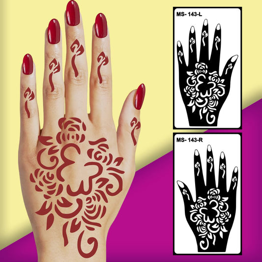 Artistic Mehndi Stencil Sticker for Perfect Function Ready Hands Easy to Apply & Perfect for All Occasions