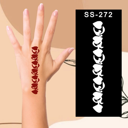 Beginner Mehndi Stickers  Simple Patterns for Children Kids can decorate notebooks, drawings, or school projects with Stencil stickers