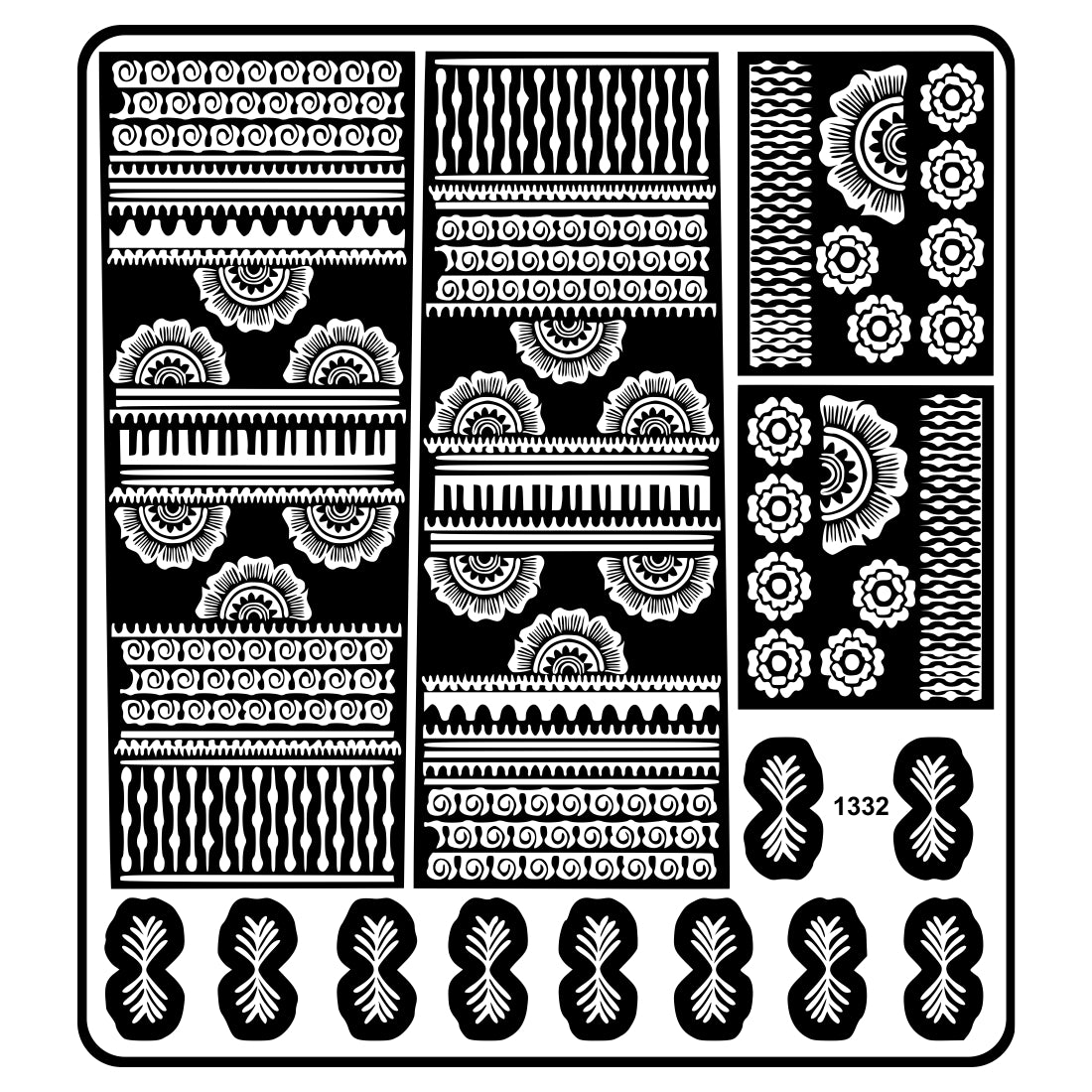 Rose Designs Flowers Stencil Mehndi Sticker For Ever Time Use With Easy Apply And Beautiful Design