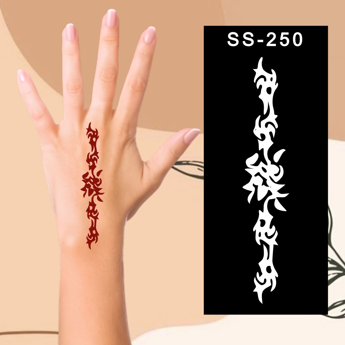 Quick-Apply Mehndi Stickers  Perfect for Children's Events Kids can decorate notebooks, drawings, or school projects with Stencil stickers