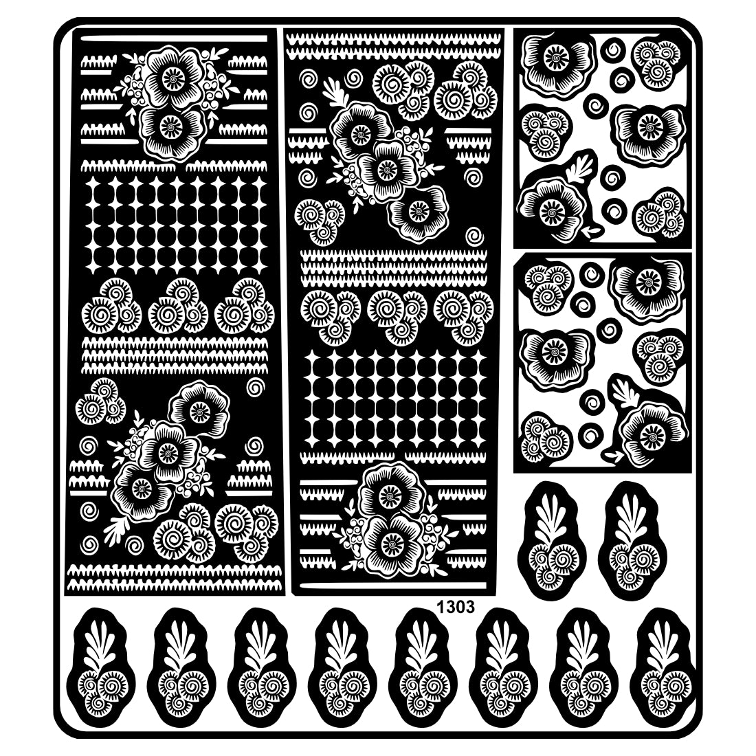 Floral Pattern Mehndi Stencil Sticker with Elegant Design making your special moments With Stencil Mehndi Sticker