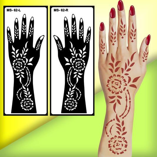 Mandala Mehndi Stencil Sticker for Elegant Artistic Design Peel And Stick Stencil Mehndi Sticker For Women, Girls And Teen-age