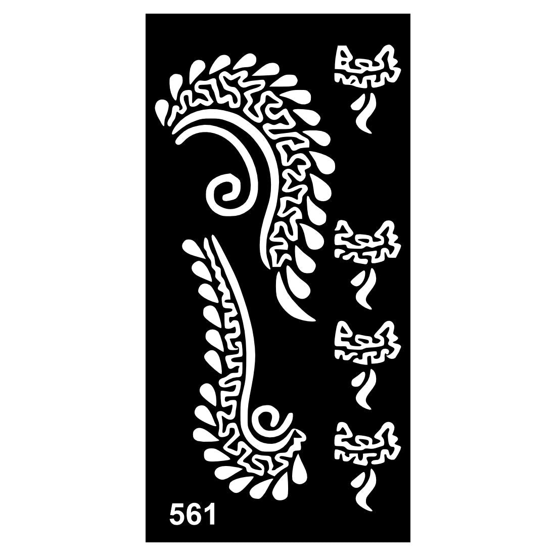 Compact Mehndi Stencil Sticker Kit for Travel, Home Use, or Gifting Purposes