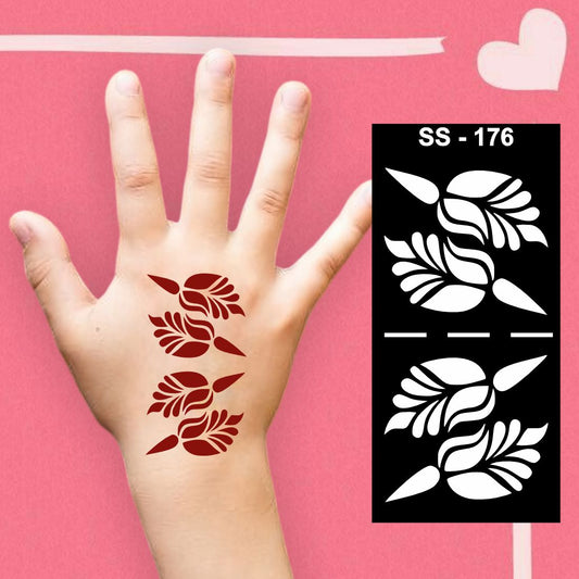 Quick Apply Mehndi Art Template for Boys and Girls Hand Design |Kids can decorate notebooks, drawings, or school projects with Stencil stickers