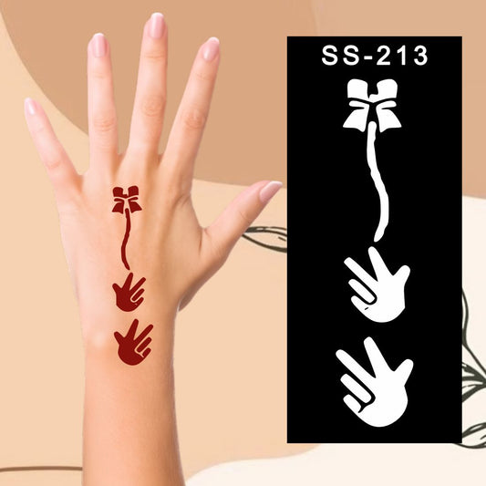 Reusable Mehndi Design Stickers  Ideal for Young Artists Kids can decorate notebooks, drawings, or school projects with Stencil stickers