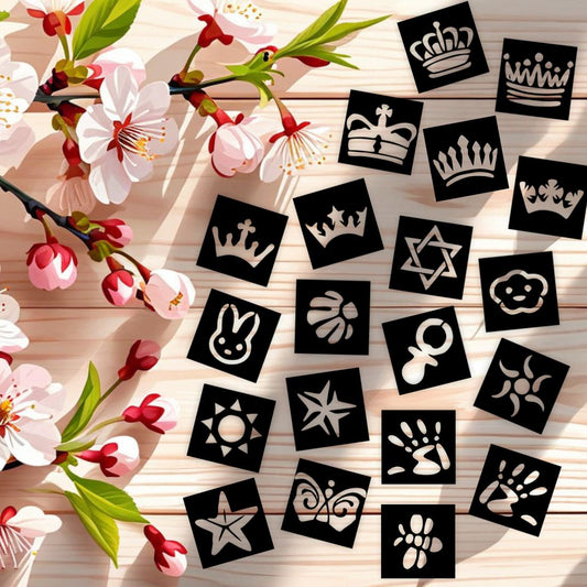 Multi Crowns Designs Small Stencil Sticker For Kids can decorate notebooks, drawings, or school projects with Stencil stickers