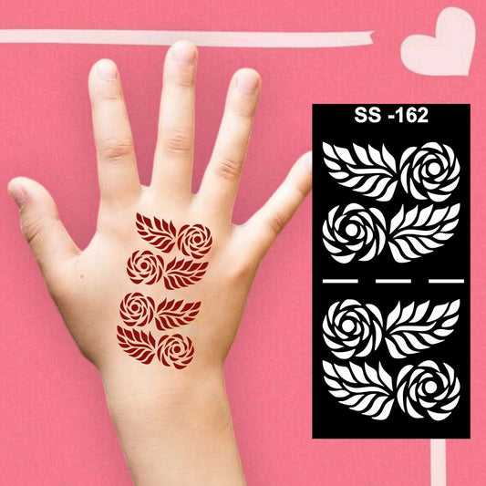 Safe and Simple Mehndi Stencil Sticker for Kids Hand Art Fun