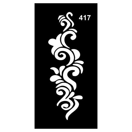 Handcrafted Look Mehndi Stencil Designs with Clean Lines For Kids & Adults Both Sticker