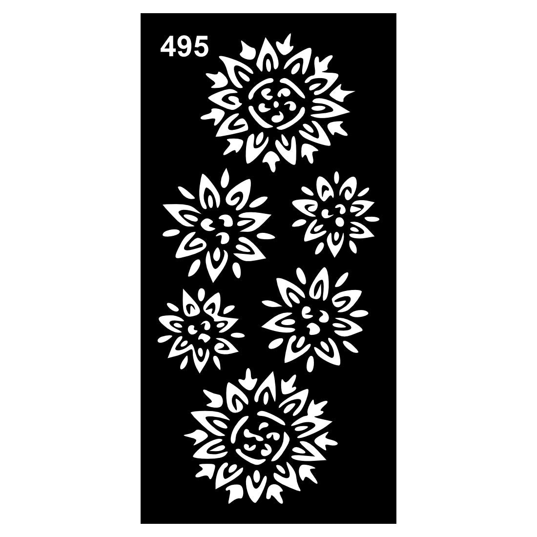 Mehndi Stencil Art Sheets for Learning and Enjoying Hand Design For Kids & Adults Both Sticker