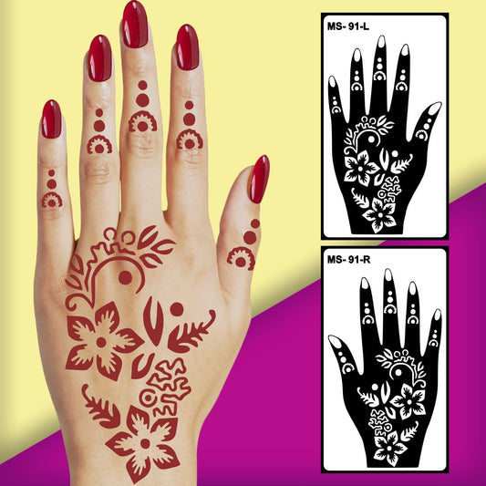 Decorative Floral Hand Mehndi Easy to Apply & Perfect for All Occasions