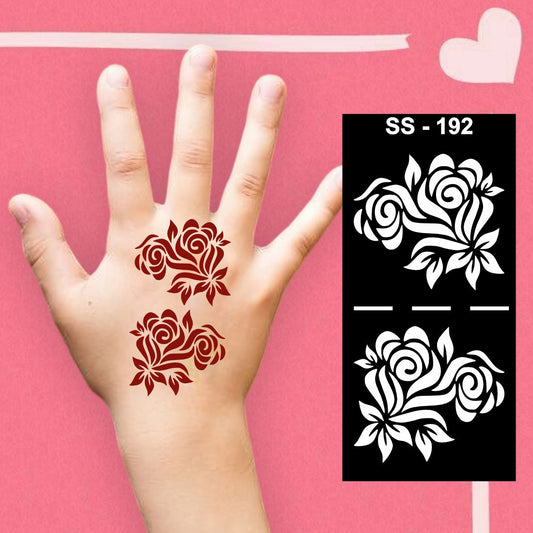 Floral Mehndi Stencil for Children’s Drawing and Craft Kids can decorate notebooks, drawings, or school projects with Stencil stickers