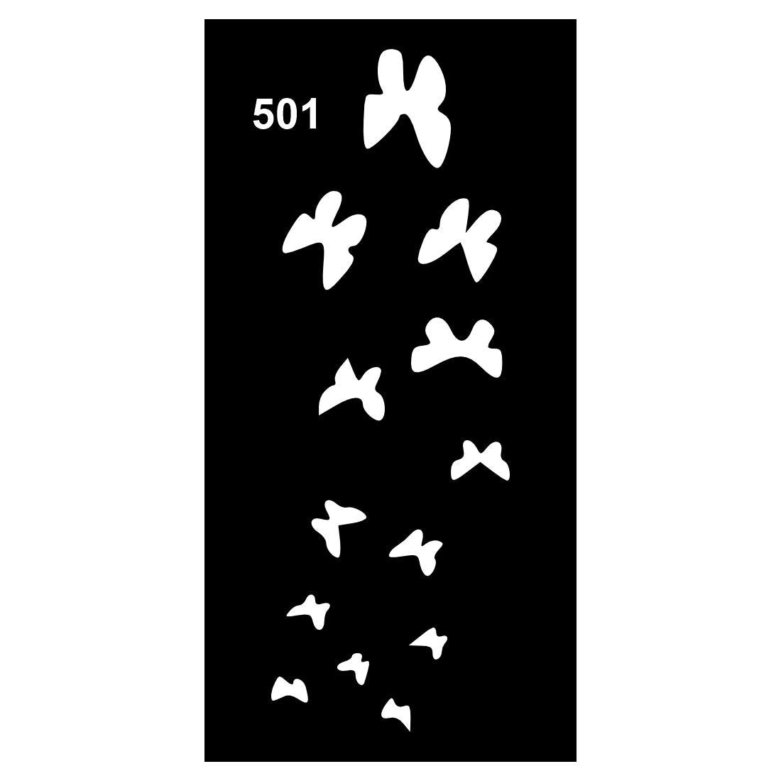 Flower And Leaf Design Small Mehndi stencil Sticker For Kids & Adults Both Sticker