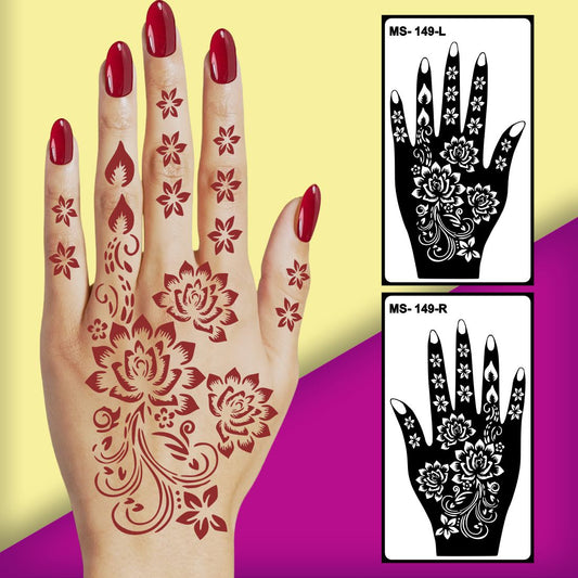 Quick Dry Henna Stencil Sticker for Neat Finishing Easy to Apply & Perfect for All Occasions