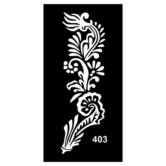 Floral Pattern Mehndi Stencils for Quick and Easy Application For Kids & Adults Both Sticker