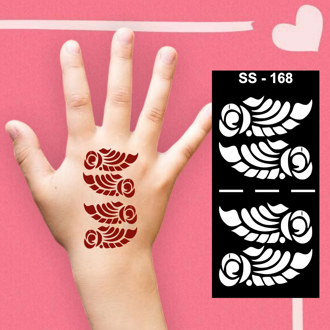 Flower and Leaf Themed Mehndi Sticker for Artistic Children Kids can decorate notebooks, drawings, or school projects with Stencil stickers
