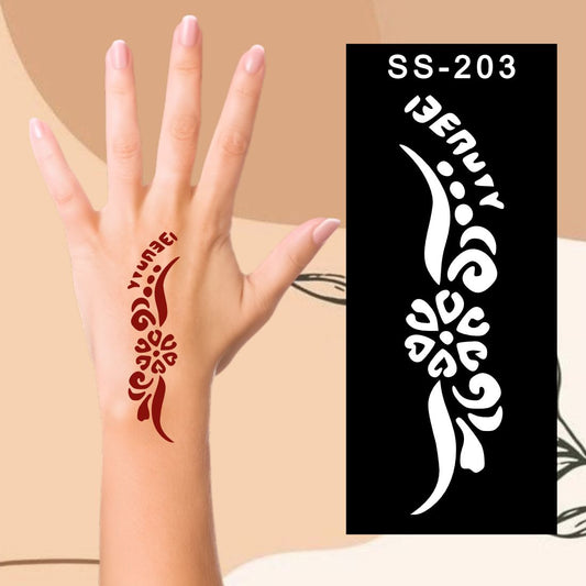 Kid-Safe Mehndi Stencil for Fun, Learning, and Drawing Exploration Kids can decorate notebooks, drawings, or school projects with Stencil stickers