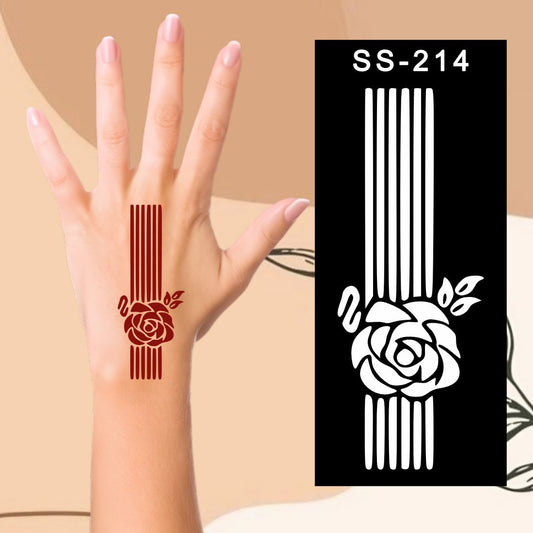 Reusable Mehndi Design Stickers  Ideal for Young Artists Kids can decorate notebooks, drawings, or school projects with Stencil stickers
