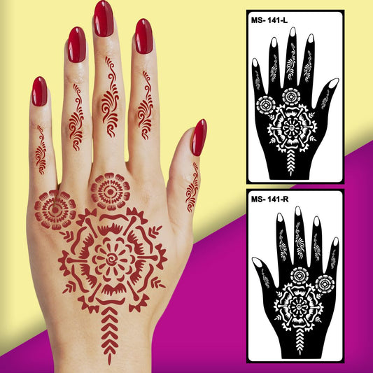 Mehndi Stencil Sticker with Traditional and Modern Designs Easy to Apply & Perfect for All Occasions |