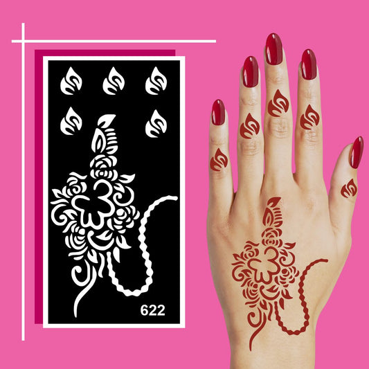 Artistic Learning Mehndi Stencil Sticker Ideal for School and Home Activities