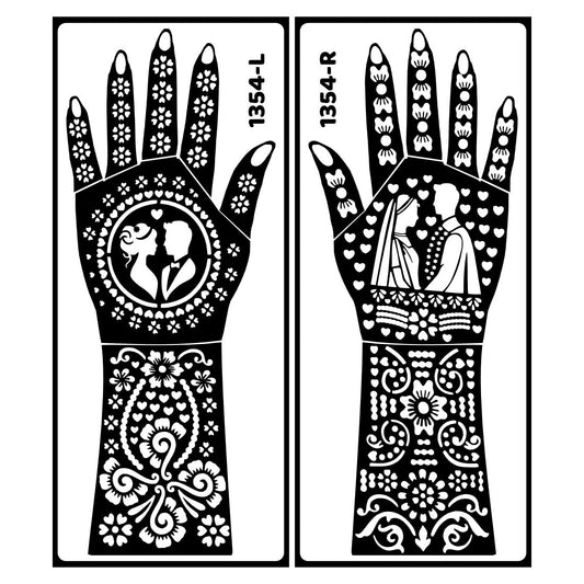 Full Arm Bridal Mehndi Stencil Sticker With Detailed Indian Wedding Functions Easy To Use With Instant Beautiful Design