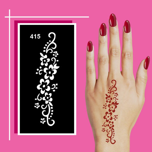 Festive Style Mehndi Stencil Stickers for Quick Décor For Kids & Adults Both Sticker