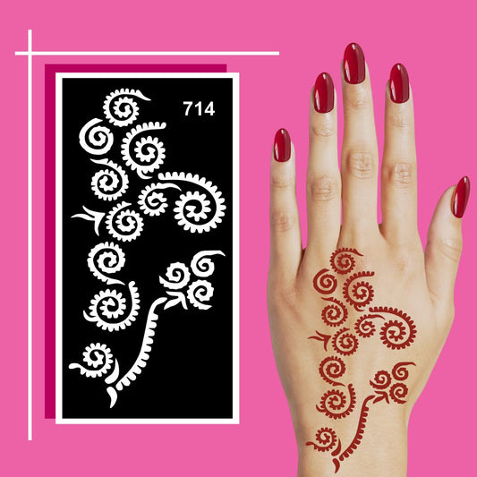 Long Lasting Mehndi Stencil Set for Home Use, Family Events, and Artistic Fun