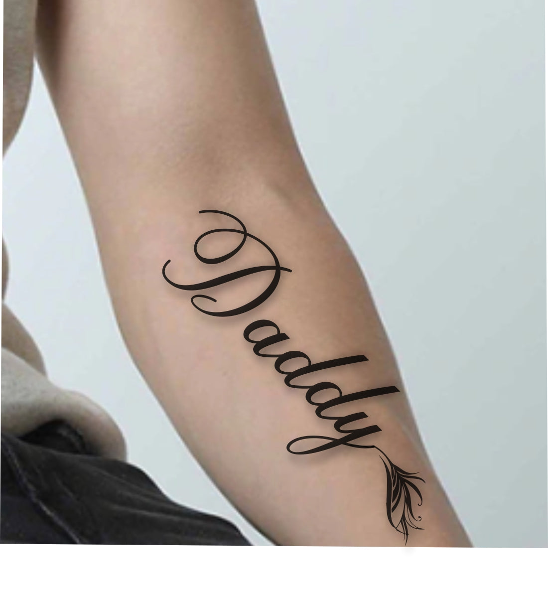 New Black Daddy Feather Temporary Body Tattoo For Men and Woman –  Temporarytattoowala