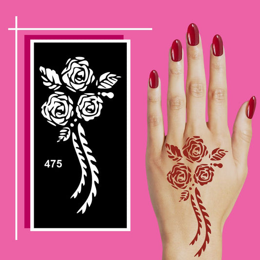 All-IN-One Mehndi Stencil Pack with Classic Motifs For Kids & Adults Both Sticker