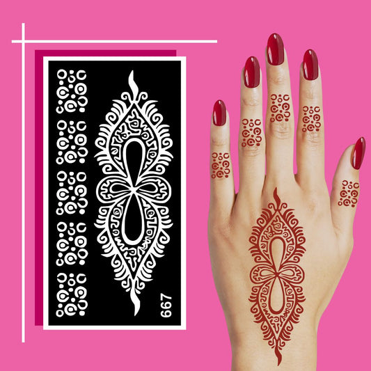 Floral Beautiful Design Mehndi Stencil Pack with Modern and Classic Styles