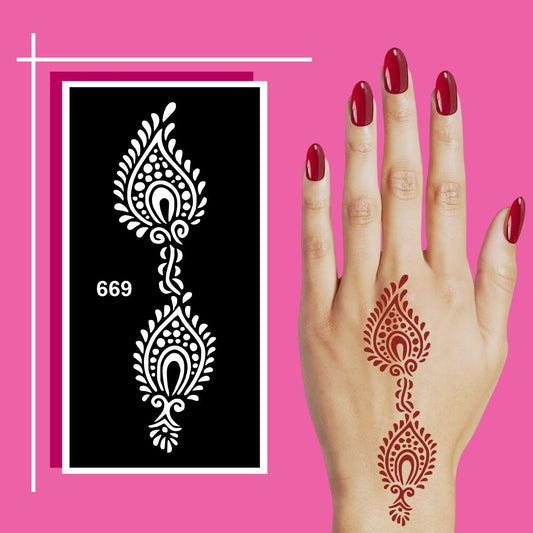 Mehndi Stencil Templates for Artistic Hand Work and Relaxation
