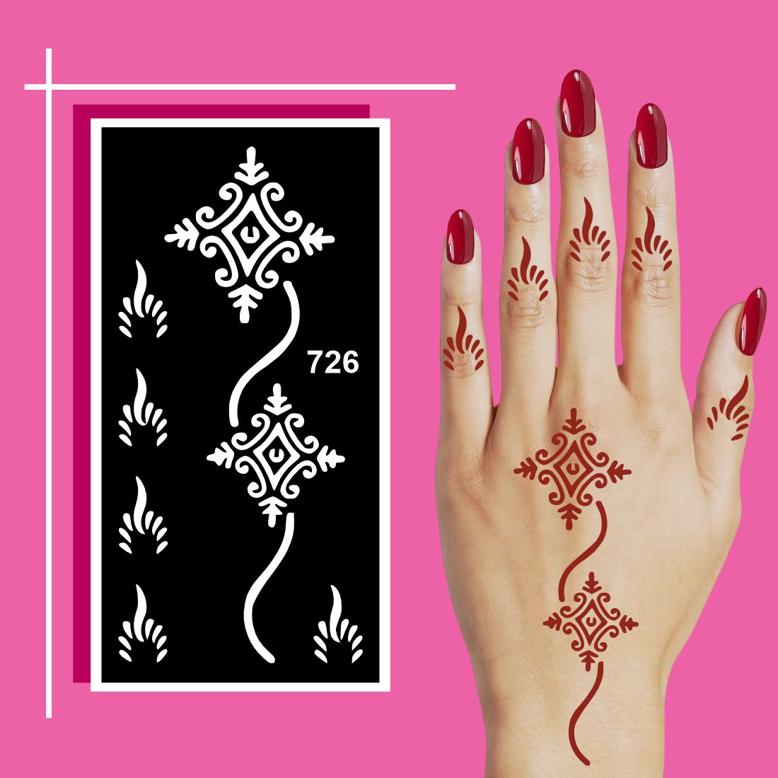 Safe and Fun Mehndi Stencil Sticker Pack for Educational Crafts and Festivals