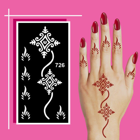 Safe and Fun Mehndi Stencil Sticker Pack for Educational Crafts and Festivals