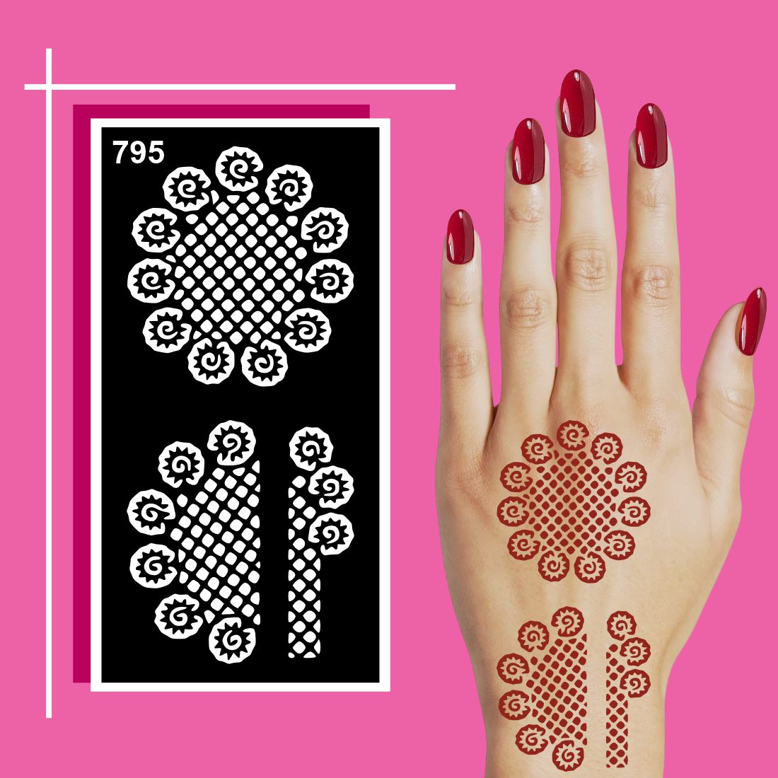 Relaxing Mehndi Stencil Template Sheets for Home Spa or Art Time