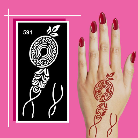 Educational Mehndi Stencil Sticker Set for Children’s Creative Projects