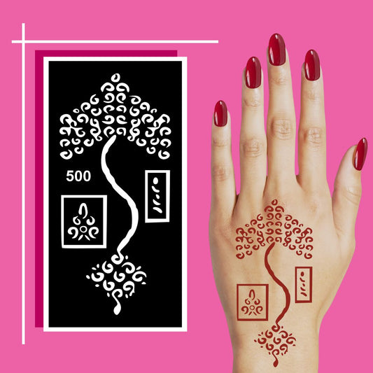 DIY Mehndi Stencil Sticker Kit for Expressive Hand Art For Kids & Adults Both Sticker