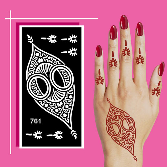 Compact Mehndi Stencil Sticker Kit for Travel, Home Use, or Gifting Purposes