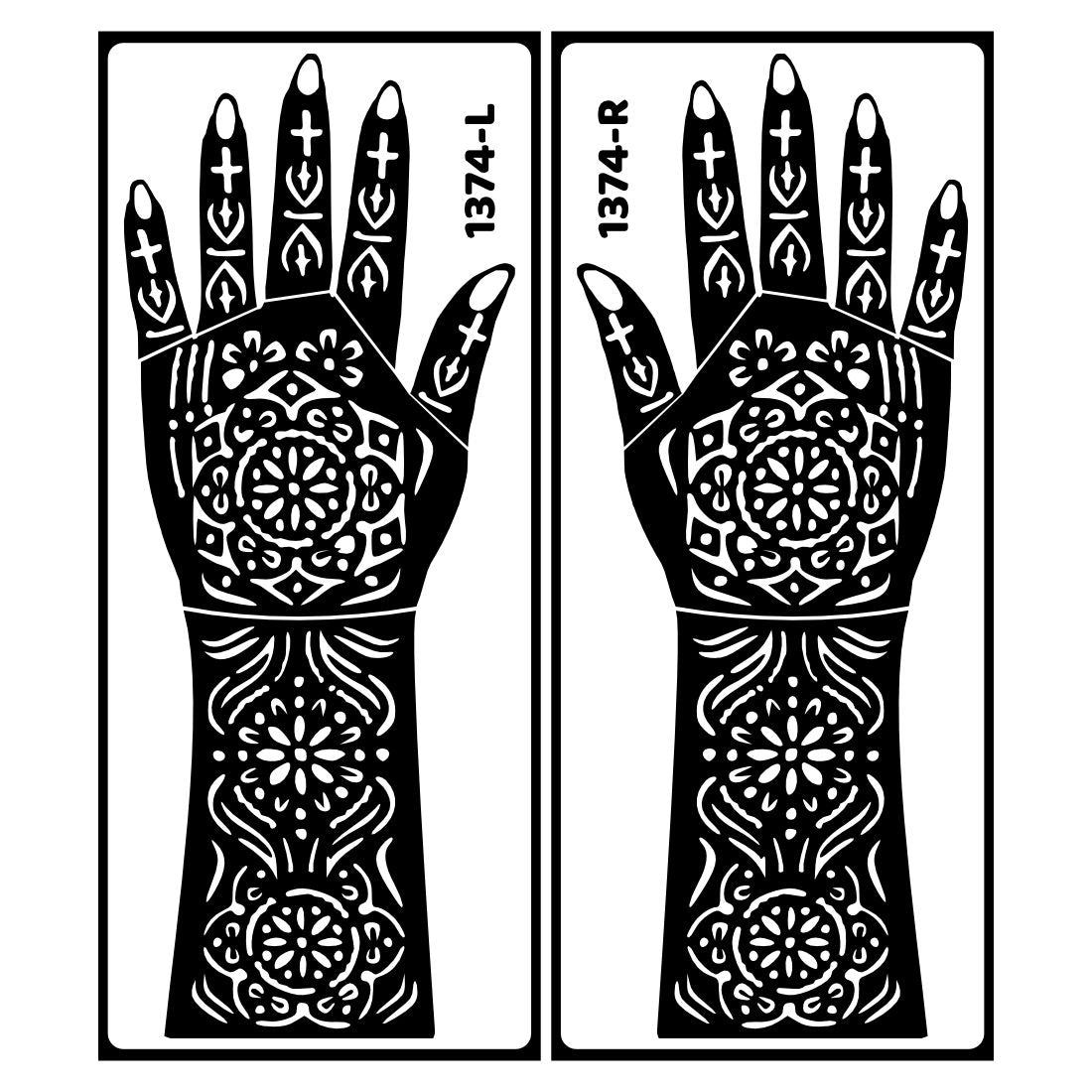 Traditional Indian Wedding Bridal Mehndi Stencil Sticker For Ceremonies Easy To Use With Instant Beautiful Design