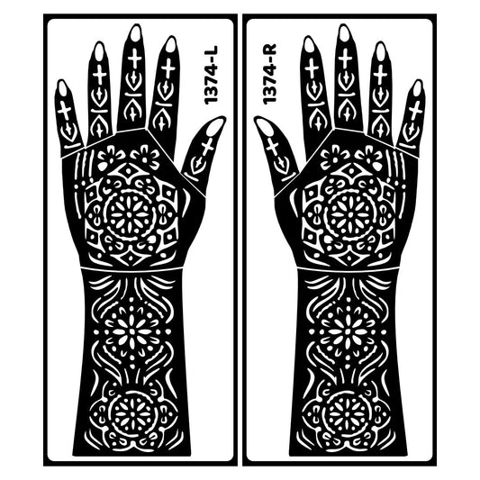 Traditional Indian Wedding Bridal Mehndi Stencil Sticker For Ceremonies Easy To Use With Instant Beautiful Design