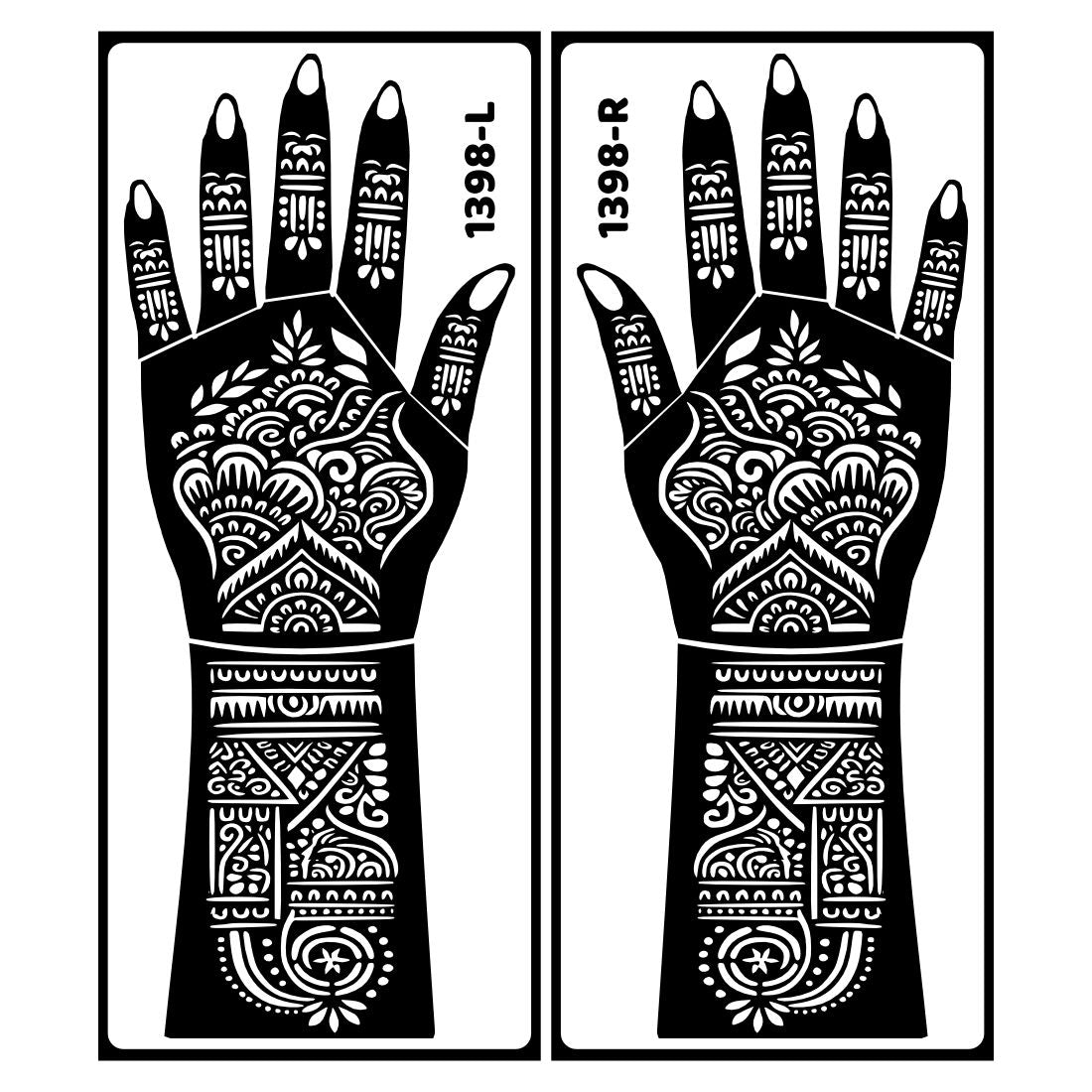 Unique Bride And Groom Portrait Mehndi Stencil Sticker For Rituals Easy To Use With Instant Beautiful Design