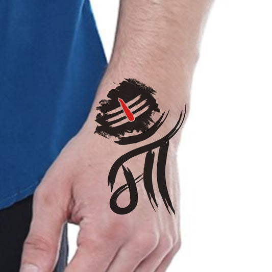 New Maa Black Shivling Temporary Body Tattoo For Men and Woman