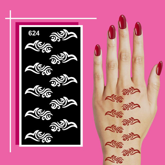 Vibrant Design Mehndi Stencil That Keeps Kids Engaged in Creative Tasks