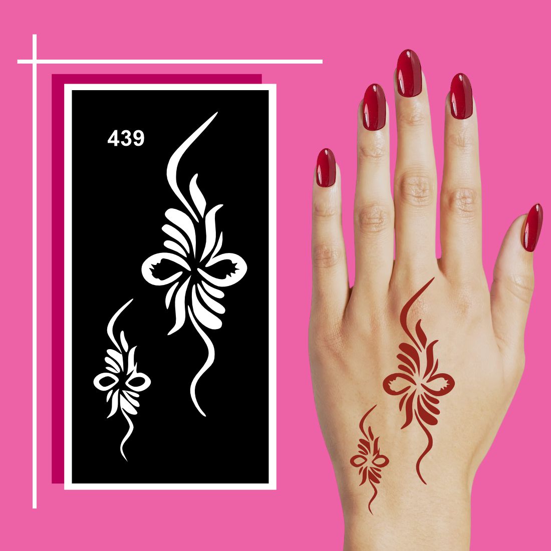 Multipack Mehndi Stencil Templates for Friends and Family For Kids & Adults Both Sticker