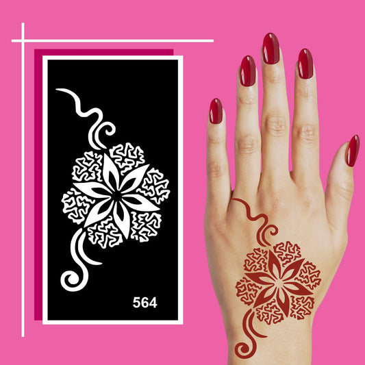 Classic and Decorative Henna Stencil Templates with Reusable Sticker Format